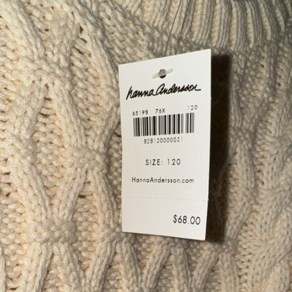 Hanna Andersson Cream Cable Knit Sweater - Picture 4 of 5